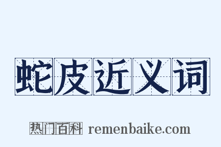 蛇皮近义词是什么意思的图片